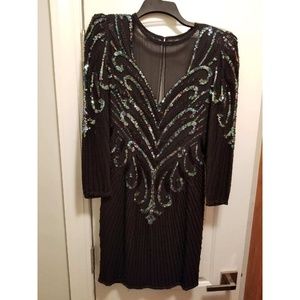 A.J Bari vintage cocktail dress 100%Silk SZ8